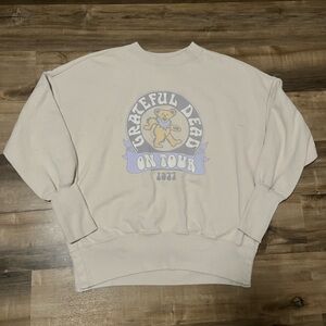 Abercrombie & Fitch Cream Grateful Dead Crewneck Sweater